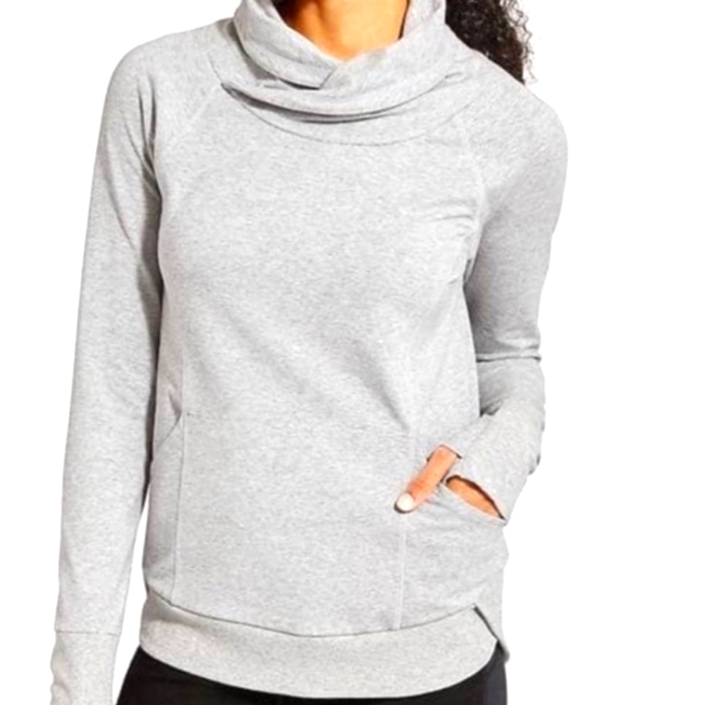 Athleta pullover with cowl neck grey XXS